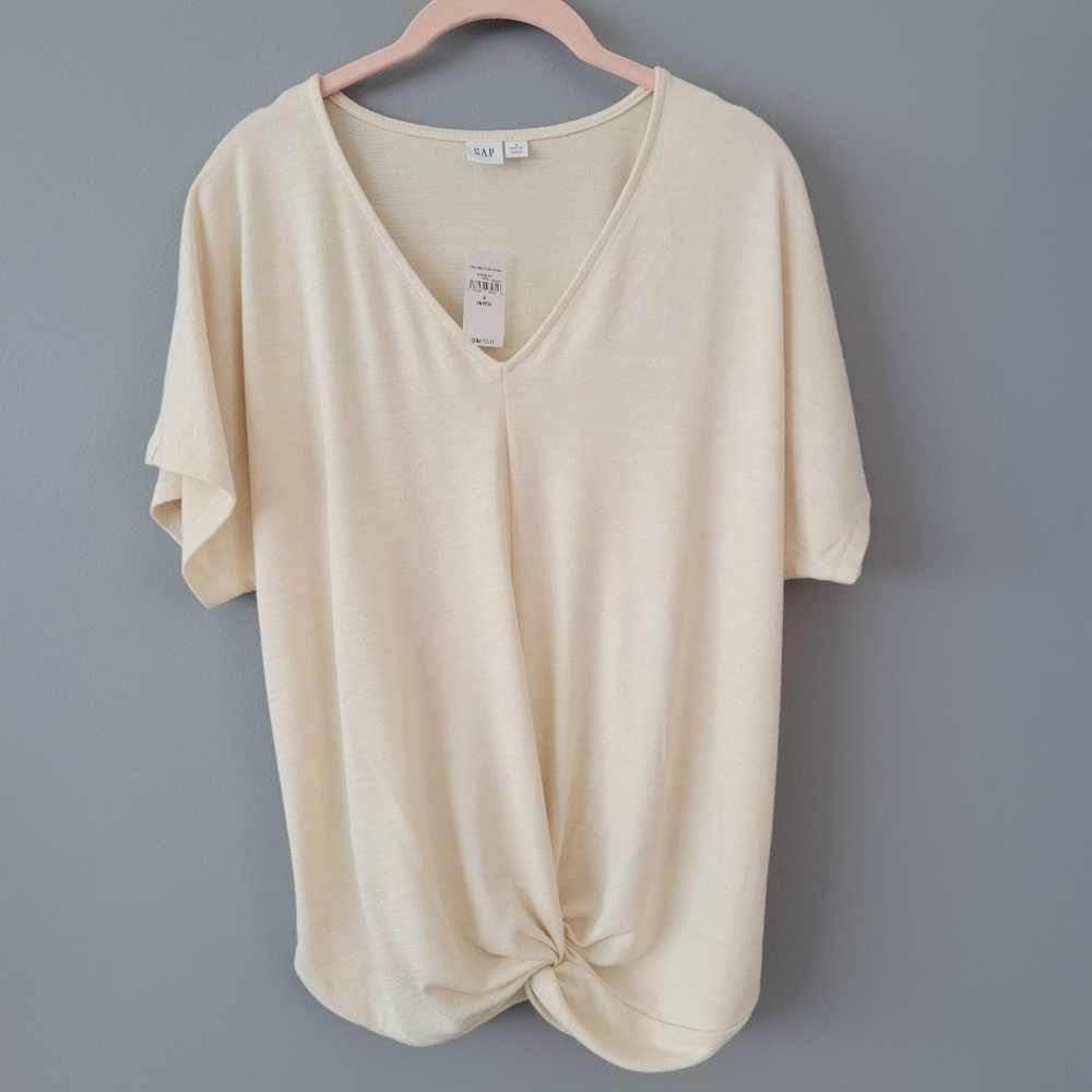 Gap Dolman Sleeve V-Neck Twist Front Top